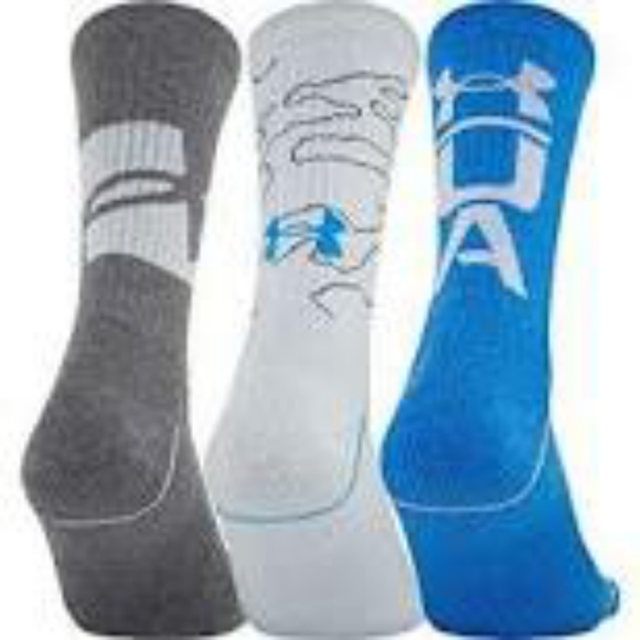 3 Prs. Under Armour "Phenom" Training Crew Socks NWT - Picture 6 of 11
